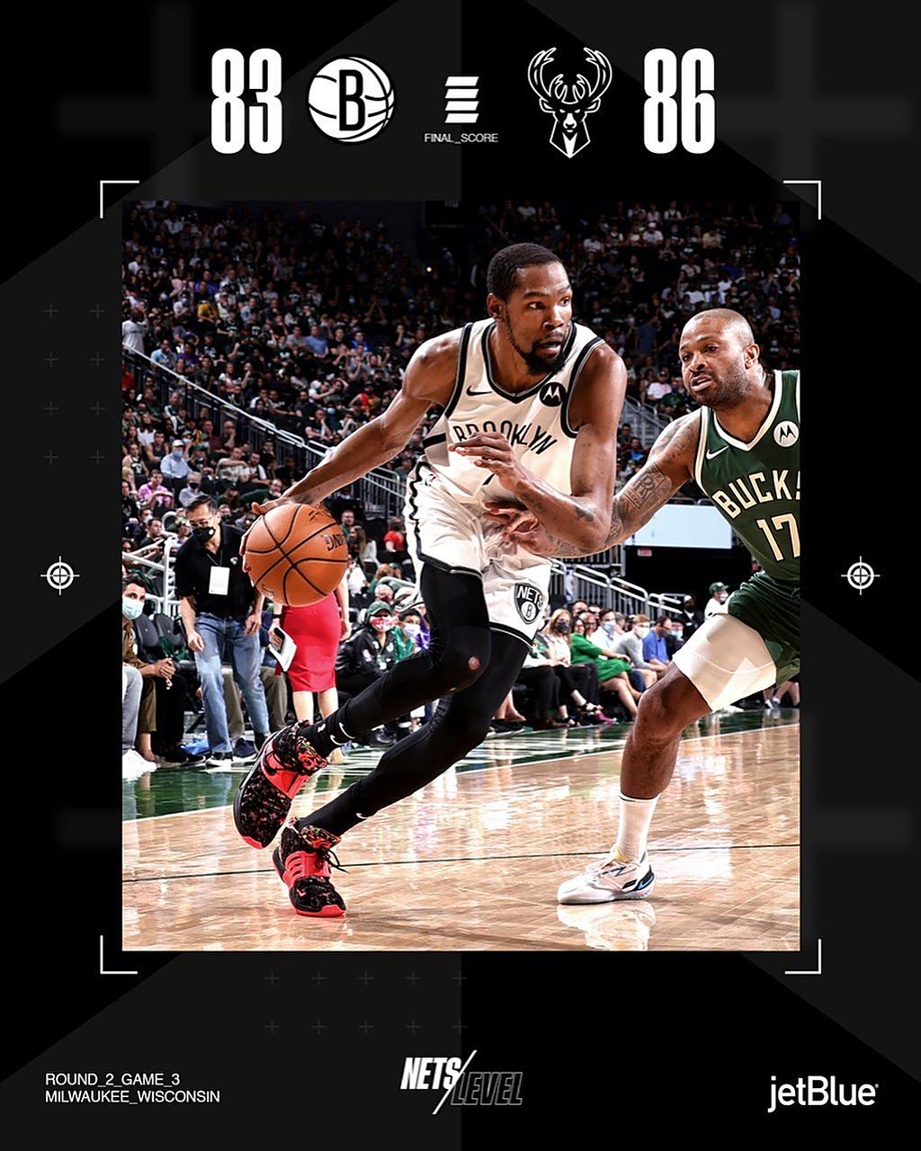 雄鹿翻盘篮网，汉密尔顿统治全场