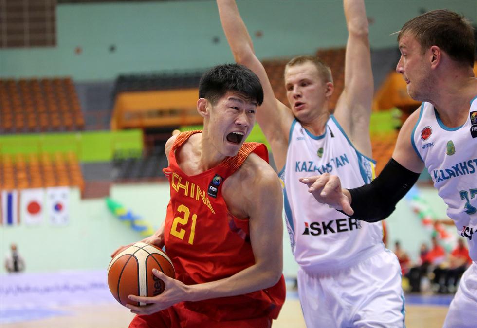 篮球赛预选赛，哈萨克斯坦队获得小组第二